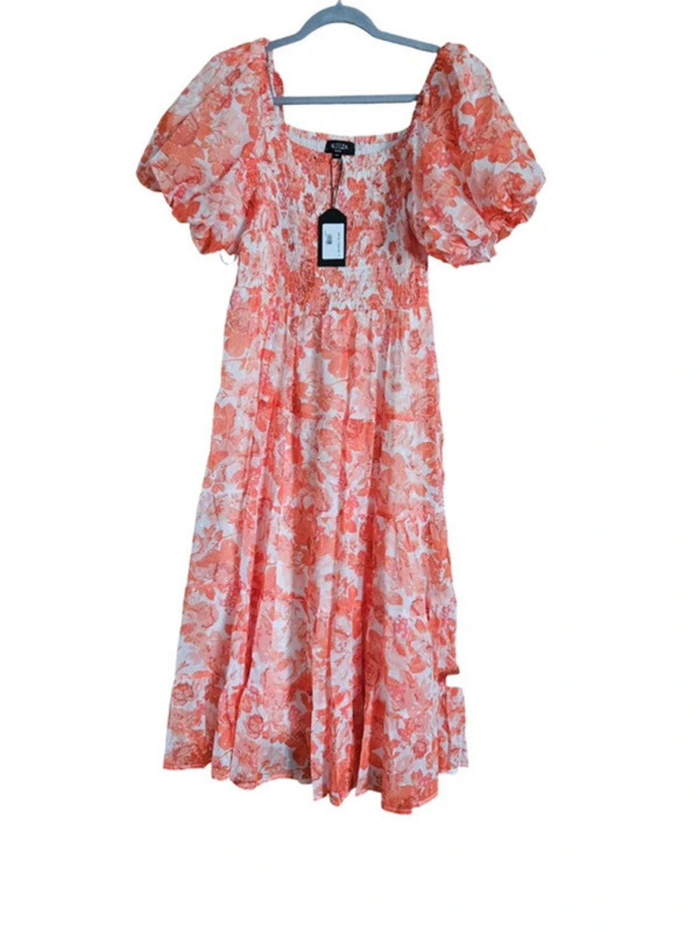 NWT Aleeza Paris Orange Burst Floral Sundress